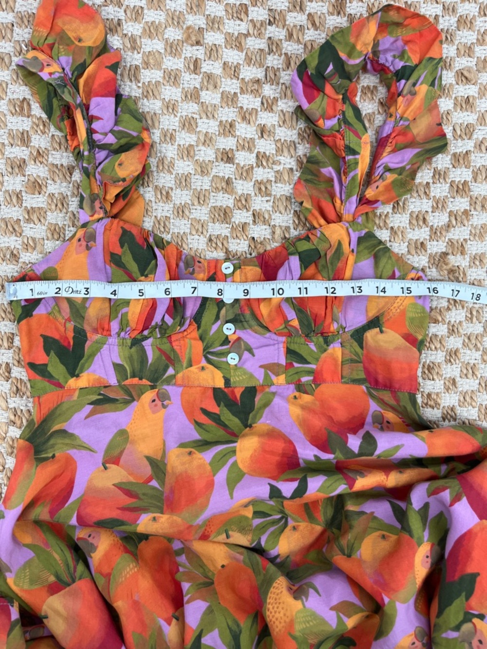 Farm Rio Mango Macaws Maxi Dress Medium - Picture 6 of 15